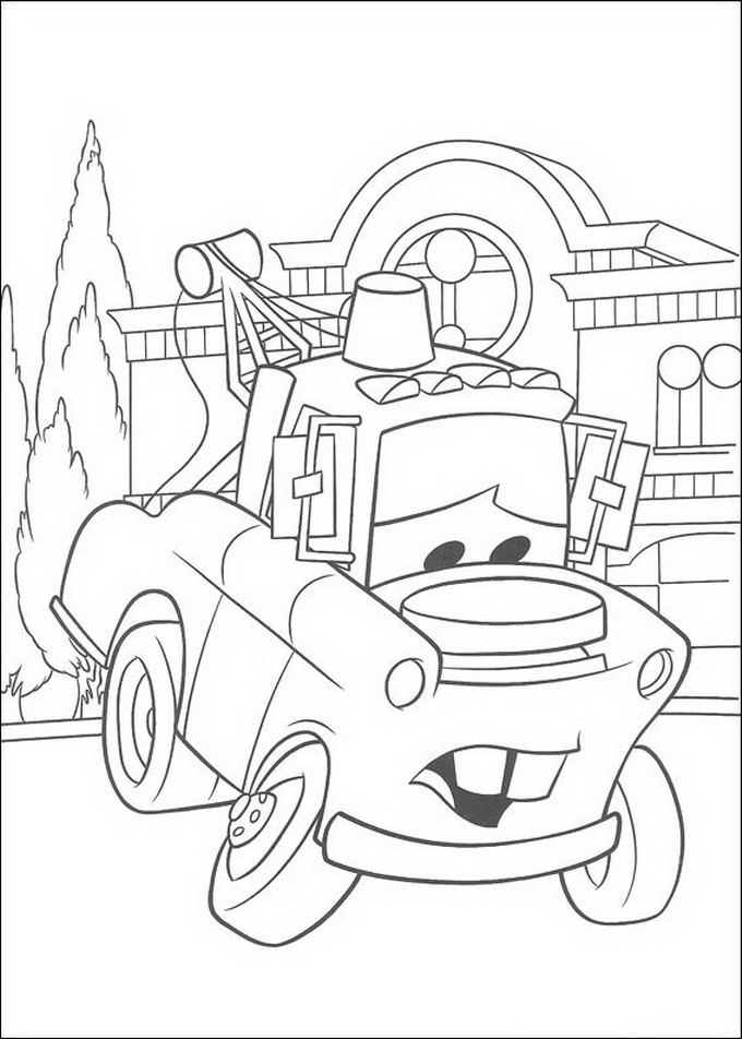 Plansa de colorat cu Cars pixar 95 229